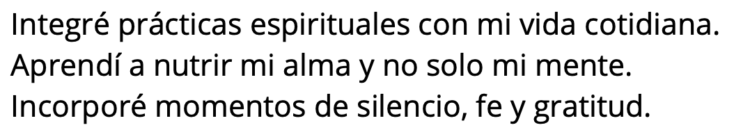 Testimonio: integré prácticas espirituales con mi vida cotidiana.