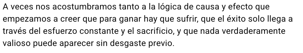 Testimonio: dejé de creer que para ganar hay que sufrir.